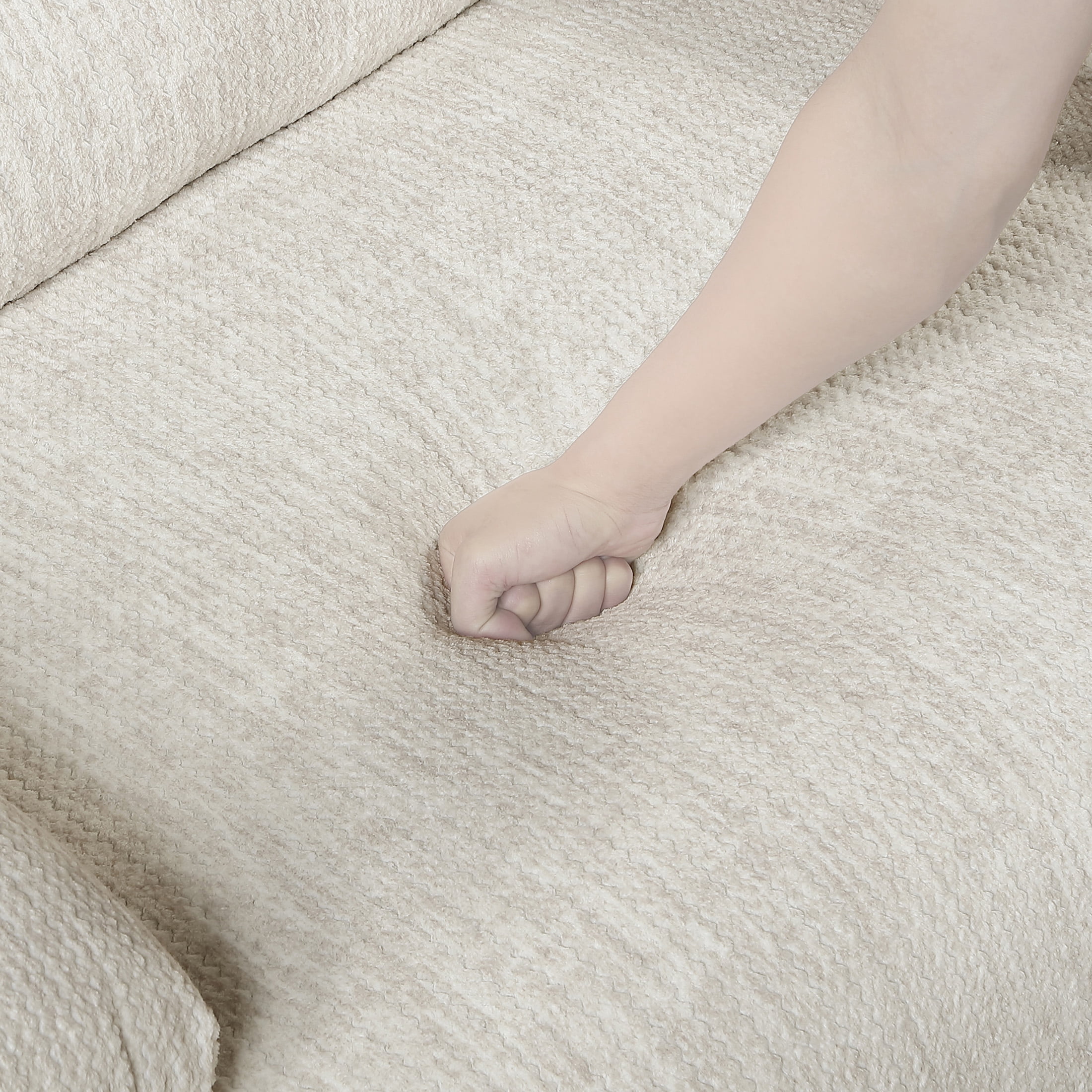 OakvillePark Modenza Microfiber Manual Double Reclining Love Seat, Vanilla-Beige