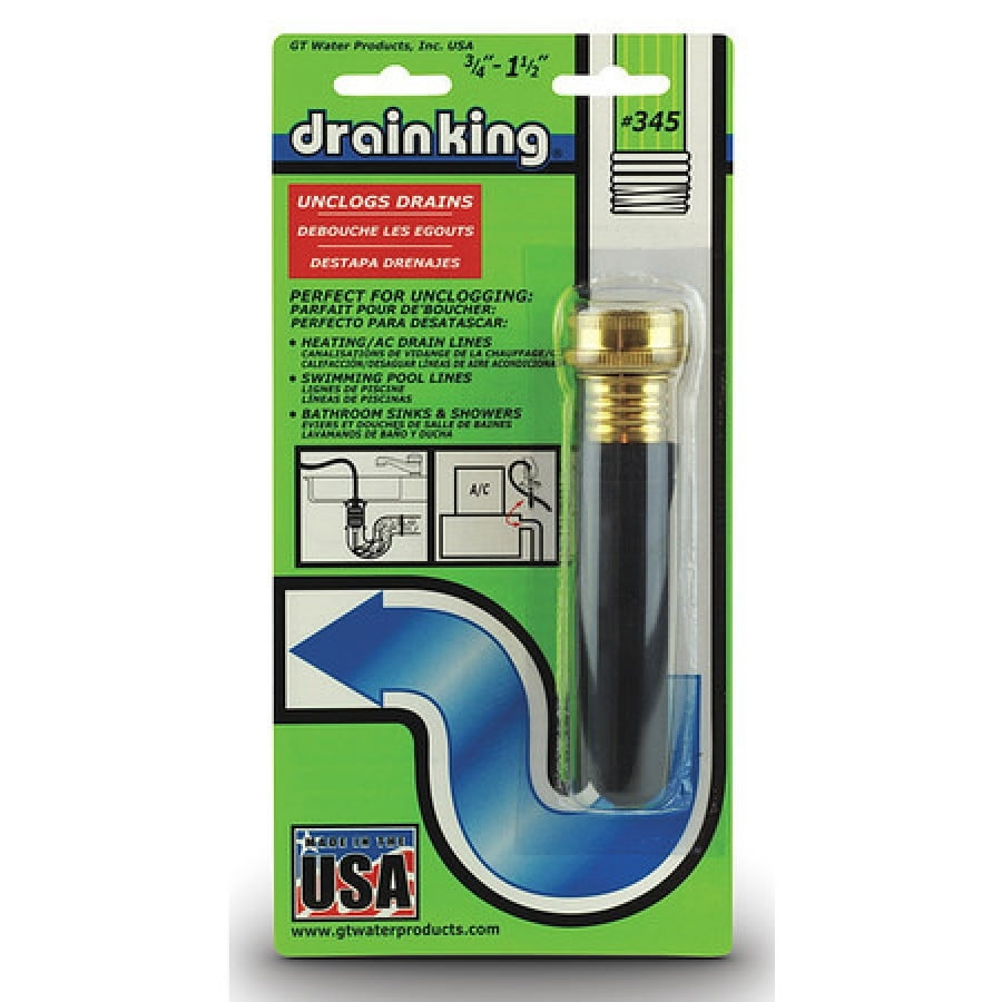 DRAIN KING 345 Drain Opener,3/4" to 11/2" Size