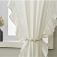 thumbnail image 4 of Hearth & Gear Shabby Modern Farmhouse Solid Color With Cascading Ruffle Border 3 Curtains for inside Windows Out Sunlight for Window Automatic Curtains for Windows Curtains Inches Long 84 inside, 4 of 6