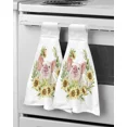 thumbnail image 2 of Plant Green Rattan Leaves White Hand Towel Quick Dry Microfiber Towels Kitchen Soft Absorbent Hand Towel, 2 of 7