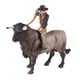 thumbnail image 2 of Figura de montar ganado en miniatura Figura de montar toro Simulación educativa Granja vaca gris de pie, 2 of 9