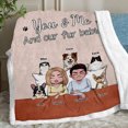 thumbnail image 3 of You & Me And Our Fur Babies - Personalized Couple Blanket, 3 of 6