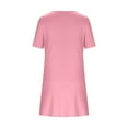 thumbnail image 5 of ShomPort Summer Dresses for Women Casual Crew Neck Short Sleeve Sundress with Pocket Loose Beach Vocation Going out T-Shirts Dress, 5 of 7