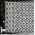 thumbnail image 3 of Ambesonne Abstract Shower Curtain, Nested Geometric Shapes, 69"Wx75"L, Indigo Salmon, 3 of 4