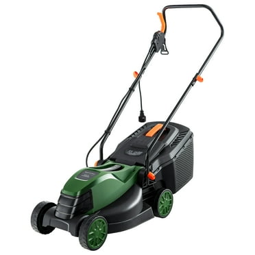 Topbuy 13” 12A Corded Electric Push Walk-Behind Lawn Mower, 2-in-1 Mowing Versatility