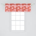 thumbnail image 2 of Ambesonne Exotic Valance Pack of 2, Vibrant Tropical Palm Leaves, 54"X18", Pastel Pink Vermilion, 2 of 3