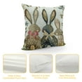 thumbnail image 4 of Creowell  Happy Easter Buffalo Plaid Brown Rabbits Throw Pillow Covers,  Eucalyptus Leaves Bunny Eggs Cushion Case Decoration for Sofa Couch ，Multi-Size, 4 of 5