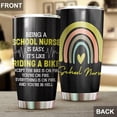 thumbnail image 2 of School Nurse Tumbler Stainless Steel 20oz, Funny School Nurse Appreciation Gifts Bulk For Birthday Christmas, School Nurses Day Gifts For Women Men, School Nurse Coffee Cup, 2 of 4