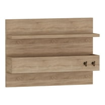 Ada Home Decor Furniture Hazel Oak Wall Coat Rack with Shelf