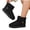 Black, variant on Womens Casual Winter Snow Ankle Boots Buckle Round Toe Thick Sole Flat Warm Fleece Lined Fashion Comfortable Shoes Brown 5