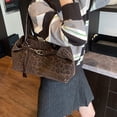 thumbnail image 5 of Hfppkn Leopard Print PU Leather Slouchy Tote Bag Short Handle Underarm Shoulder Handbag for Women 36x12x20cm Brown, 5 of 7