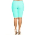 thumbnail image 3 of Women's Plus Size Casual Stretch Comfy Pockets Solid Bermuda Shorts Pants, 3 of 4