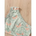 thumbnail image 4 of 4th of July Infant Baby Girls Summer Clothes Sets Sleeveless One Shoulder Vest + Floral Flag Print Shorts + Headband, 4 of 9