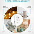 thumbnail image 5 of Syantek Remote Control Outlet Wireless Light Switch Kit for Household Appliances, Expandable, up to 100 ft Range, White (5 Outlets + 2 Remotes), 5 of 9
