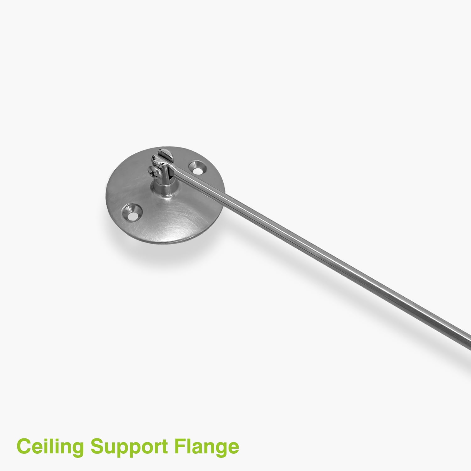 Naiture 48" Swivel Stainless Steel Shower Curtain Rod Ceiling Support with 1'' Loop, Brushed Nickel Finish