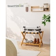 thumbnail image 6 of Smart FENDEE Fully Assembled Luggage Racks with 5 Nylon Straps,Bedroom, Hotel,Honey Oak,Pack of 2, 6 of 7