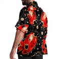 thumbnail image 3 of Seven Starred Ladybird Men's Short Sleeve Poplin Beach Shirts, Casual Printed Button Down Summer Hawaiian Shirt - Unisex, 3 of 6