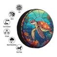 thumbnail image 5 of Bingfone Sea Turtle In Coral Spare Tire Cover Weatherproof Universal Wheel Protectors For Rv Camper Travel Trailer Suv Truck-17 Inch, 5 of 9