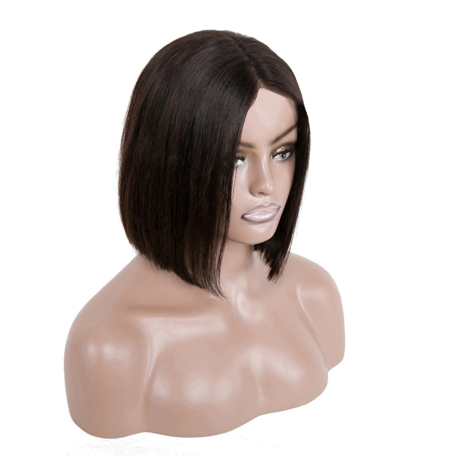 UTOURS Human Hair Wigs For Women Black Color Natural Lace Hair Brazilian Black Short Straight Hair Natural Vertical Wig High