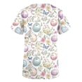 thumbnail image 2 of Craaazy Easter Clothes Women Casual V Neck Printed Soft Nursing Uniform Short Sleeve Tops with Pockets Gifts, 2 of 5