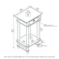 thumbnail image 5 of Furinno Turn-N-Tube Tall End Table with Bin, Espresso/Brown, 5 of 5