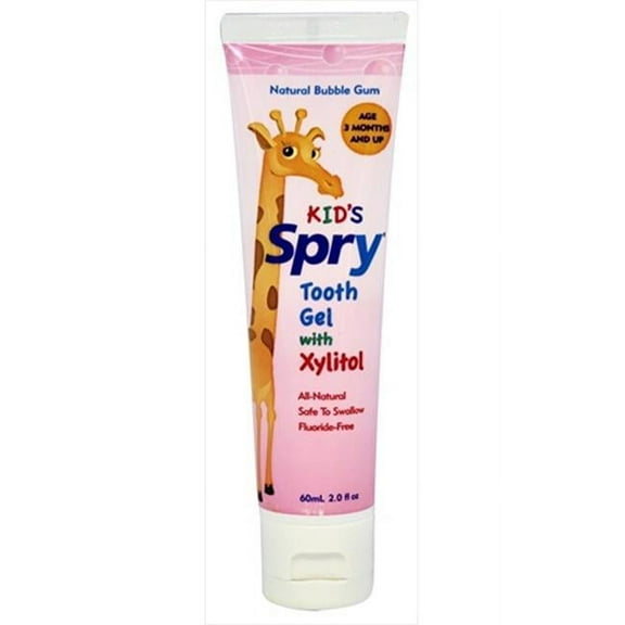 Spry 2 Ounce Kids Tooth Gel- Natural Bubble Gum