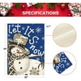 thumbnail image 6 of SM-XLHN Let It Snow Snowflake Snowman Christmas House Flag 28x40 Inch Double Sided, Black Winter Holiday Yard Outdoor Decorative Flag, 6 of 6