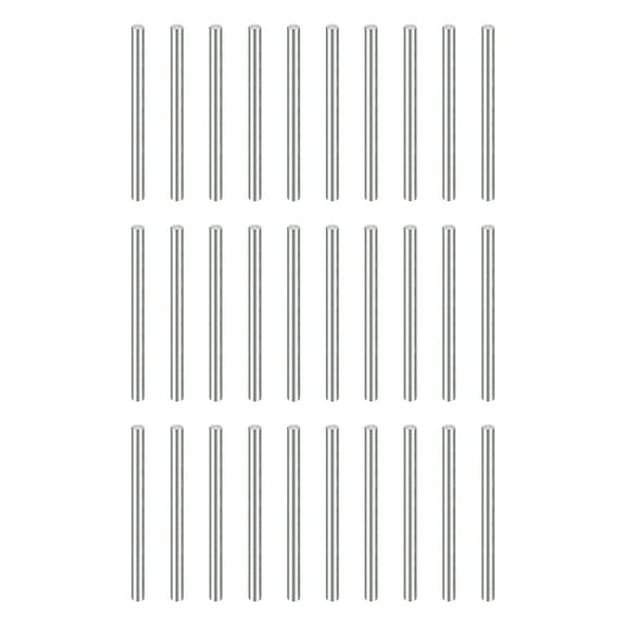 Uxcell 50pcs Dowel Pins M1(1mm) x 14mm 304 Stainless Steel Cylindrical Shelf Support Peg Pin Rod Fasten Elements for Metal Devices Wood Furniture DIY Installation, Silver