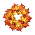 thumbnail image 2 of Fllostpr Fall 21x21 in Artificial Wreath, Faux Sunflower Pumpkin Maple Leaf Hanging Arrangement for Front Door and Home Decor, 2 of 6