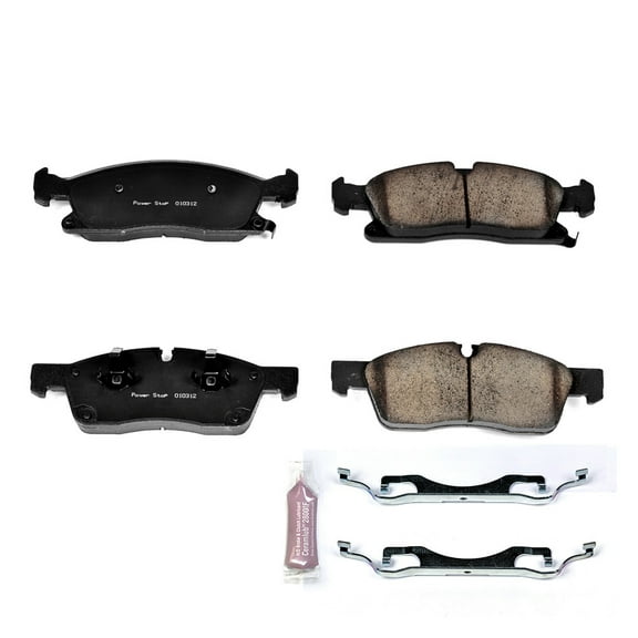 Power Stop Z23-1455 Front Ceramic Brake Pad Z23 Evolution Carbon For 2014-2016 Jeep Grand Cherokee Limited, 2011 Jeep Grand Cherokee