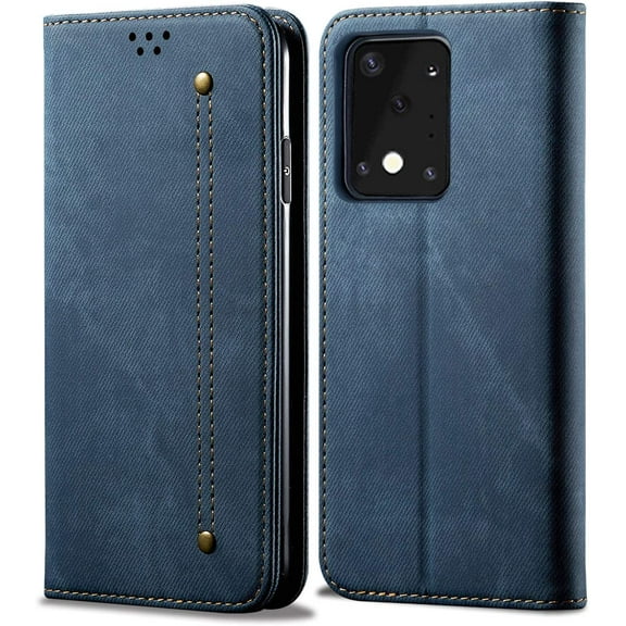 Galaxy S20 UItra Wallet Case,  Folio Flip Leather Magnetic Slim Back Cover Card Holder Slot for Samsung Galaxy S20 UItra (Blue)
