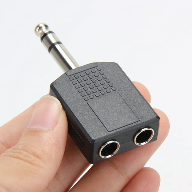 ENOVA Conector Jack De 6,35 Mm (1/4 ") De 2 Polos Mono Carcasa De Metal Negro Y Marca Gris | Enova - Conector Pro AV Y Cable De Conexión Pro AV