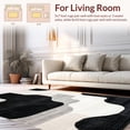 thumbnail image 2 of ODIKA 6'x9' Machine Washable Non-Slip Area Rug, Shadow Play Abstract High Traffic Rug, Black, 144443, 2 of 7