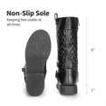 thumbnail image 5 of Botas DREAM PAIRS para niñas, altas hasta la rodilla, negras, talla 2, 5 of 5