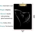 thumbnail image 4 of FMSHPON Trendy Black Dog Clipboard Hardboard Wood Nursing Clip Board and Pull for Standard A4 Letter 13x9 inches, 4 of 6