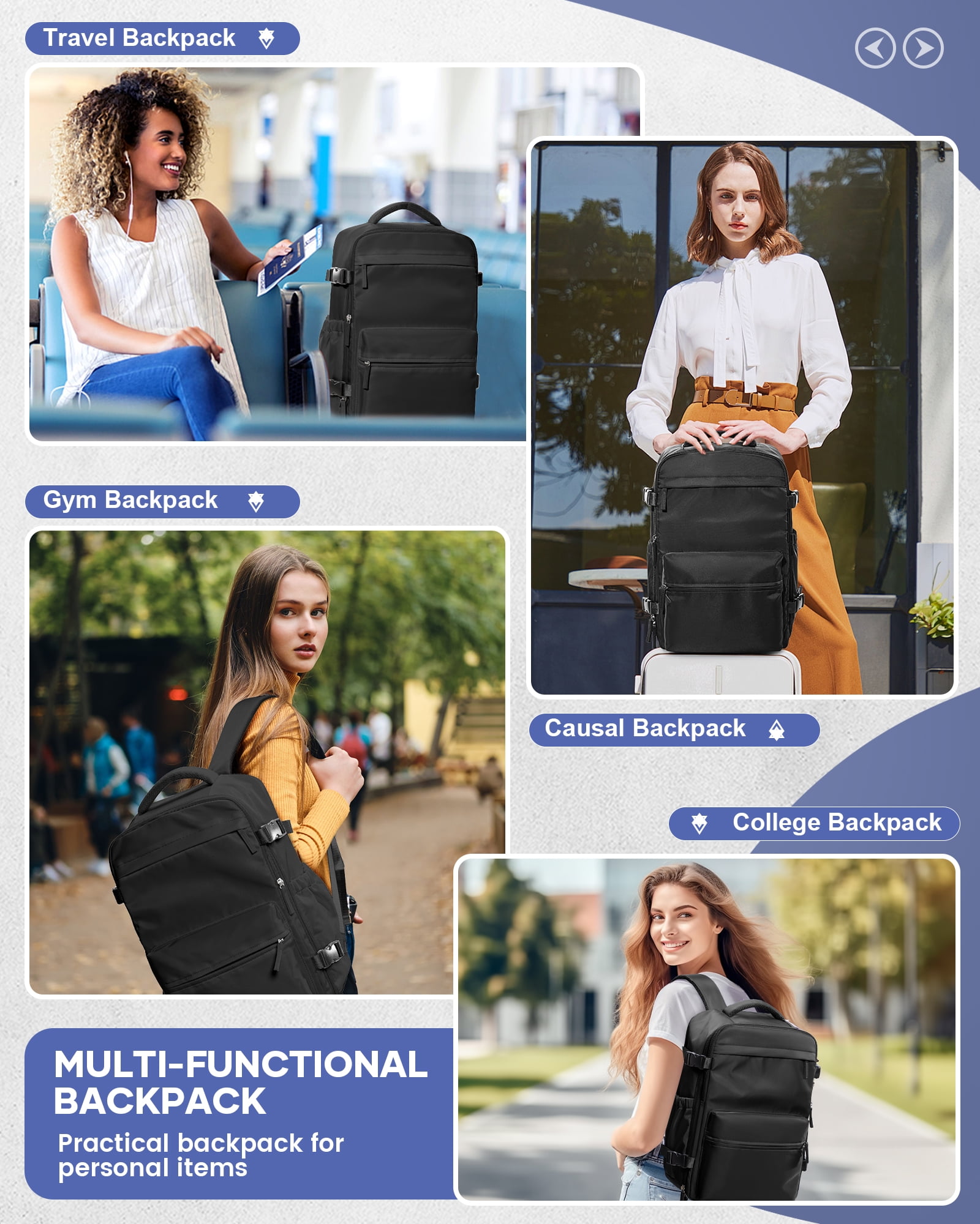 Large Vacuum Travel Backpack with Pump for Women,Airback Personal Item Carry on Backpacks Flight Approved 18x14x8 inches for Men,Laptop Waterproof Work Compression bags Casual Daypack,Black