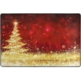 thumbnail image 3 of FREEAM Winter Holiday Area Rug 4'x6', Shining Christmas Tree Polyester Area Rug Mat for Living Dining Dorm Room Bedroom Home Decorative, 3 of 5