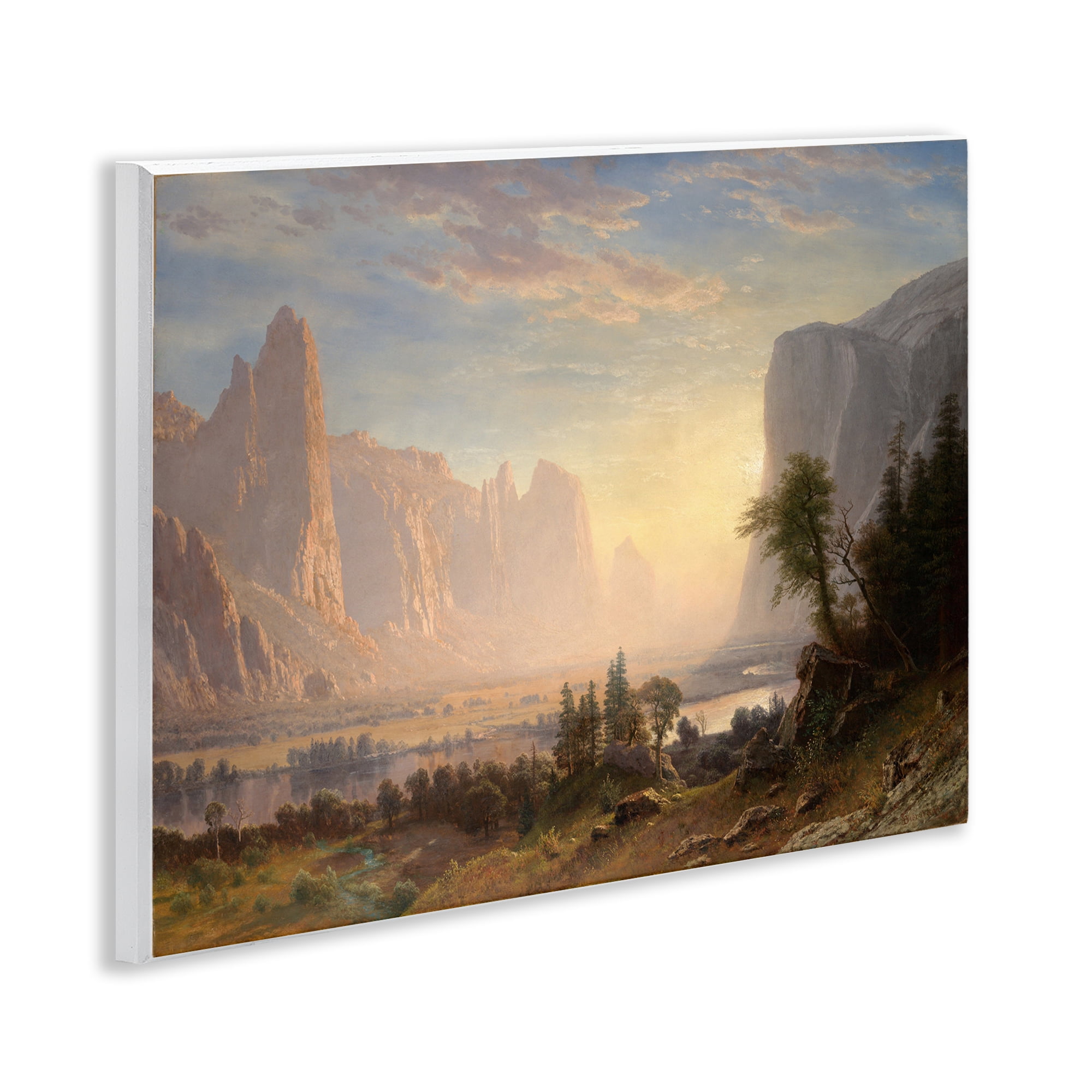 Stupell Industries Classic Bierstadt Valley of Yosemite Landscape & Nature Painting Unframed Art Print Wall Art, 14 x 11