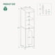 thumbnail image 2 of Gabinete de almacenamiento para baño, gabinete de piso de esquina con puertas y estante ajustable, gabinete estrecho para papel higiénico, organizador de baño para espacios pequeños, 2 of 8