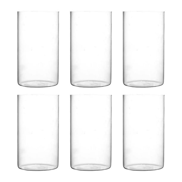 Jarrones cilíndricos de vidrio, contenedores para plantas, candelabros, decoración del hogar, modernos y transparentes. 6 piezas