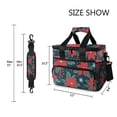 thumbnail image 3 of FORMRS Insulated Cooler Bag 24 Cans Capacity Soft Leakproof Lunch Box with Side Pockets, Red Christmas Leaves, 3 of 7