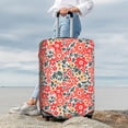 thumbnail image 7 of Gukieu Small Coral Red Flowers Print Suitcase Protective Cover, Elastic Zipper Buckle Suitcase Protective Cover, Suitable for Travel, Business Trip-Small, 7 of 7