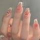 thumbnail image 1 of Uñas postizas con diseño de diamantes de imitación, manicura francesa brillante de Aurora, 24 piezas, 1 of 4