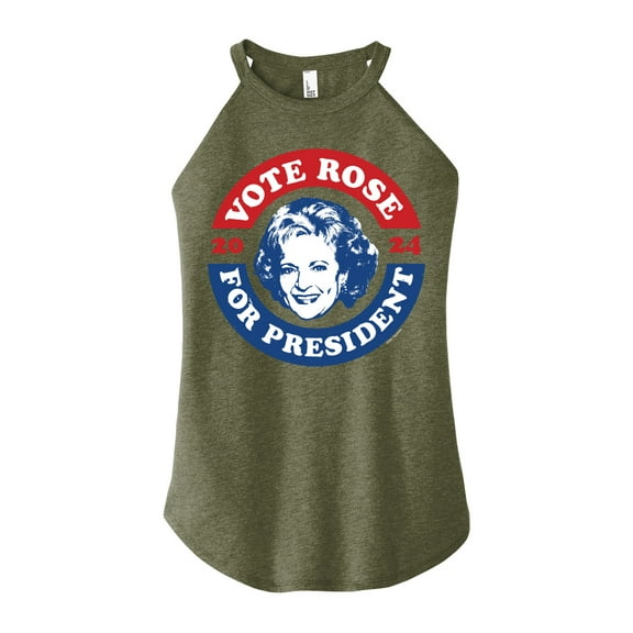 Golden Girls - President Rose- Juniors High Neck Tank Top