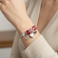 thumbnail image 2 of Bling Jewelry Womens Cap Honor Student Luck Heart Bead Charms Bracelet 925 Sterling Silver, 2 of 6