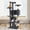 Ashy, variant on XF XINFENG 54in Cat Tree Tower Playhouse Multi-Level Pet/Cat Cozy Condo Furniture for Indoor Cats with Scratching Posts Stand House, Navy Blue