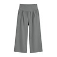 thumbnail image 5 of CUZIBR Womens Yoga Pants With Pocket High Waist Wide Leg Baggy Workout Pants Stretch Trendy Pants Casual Gym Running Daily Activewear Soft Party Trousers,Grey,XXXL, 5 of 5