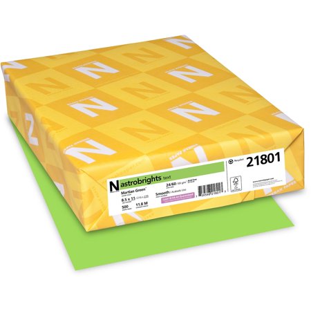 Neenah Astrobrights Premium Color Paper, 24 lb, 8.5 x 11 Inches, 500 / 4 pack 