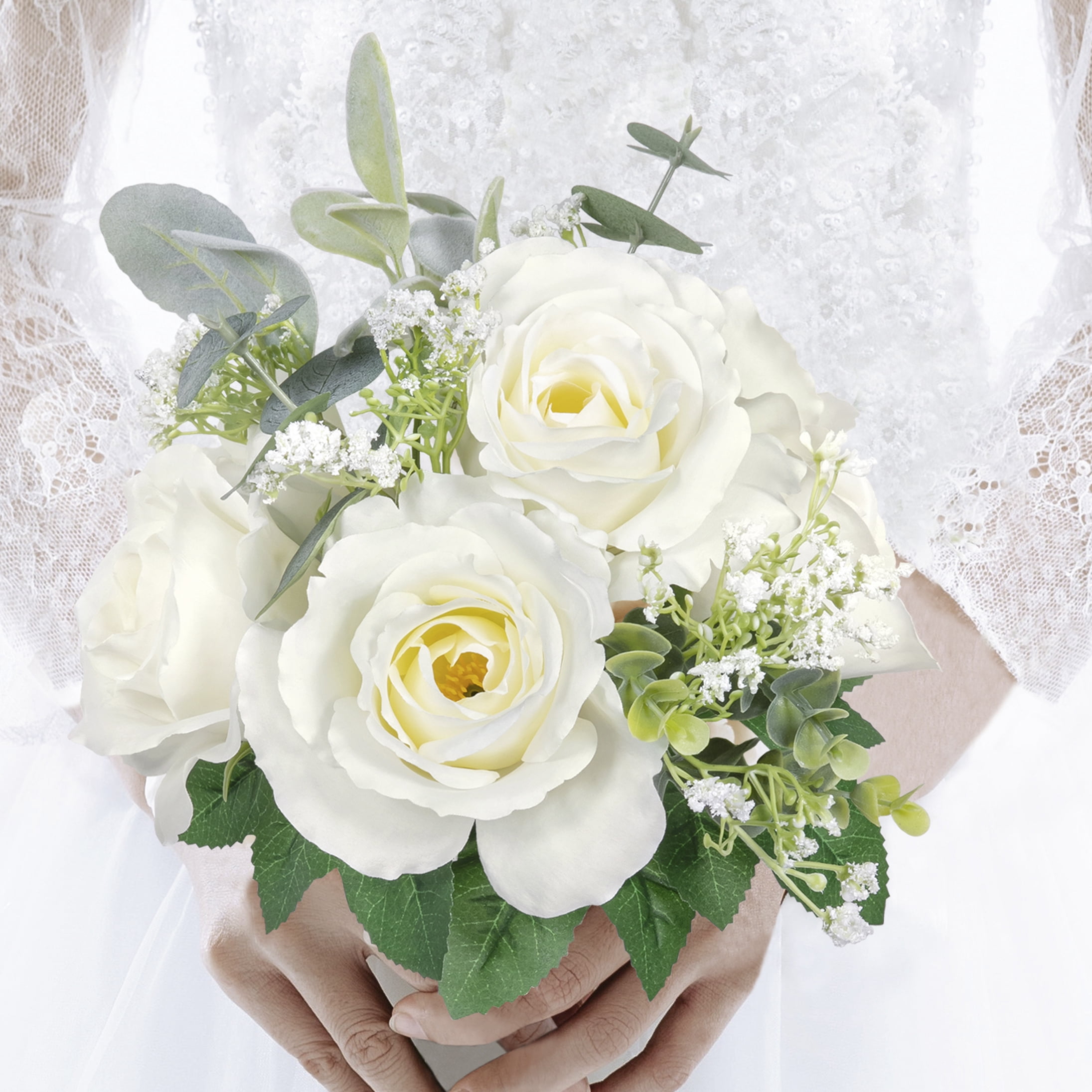 Mainstays Artificial Rose & Lamb's Ear Bundle