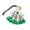 Pink, variant on 17In Spring Porch Goose Outfit Set, Pack Of 2 (1 Hat 1 Dress), Vibrant Pink & Green Tulip Patterned Decorative Clothing, Colorful / Vibrant Design Festive Ornament For Home Porch, Lawn, Yard &